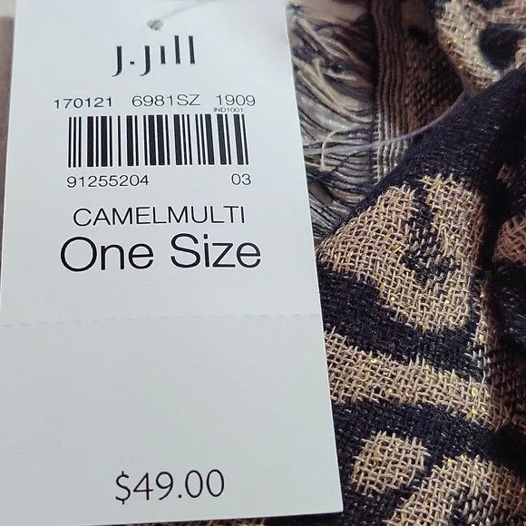 J Jill woman's Camelmulti multi-functional scarf wrap. One size. - Picture 10 of 11